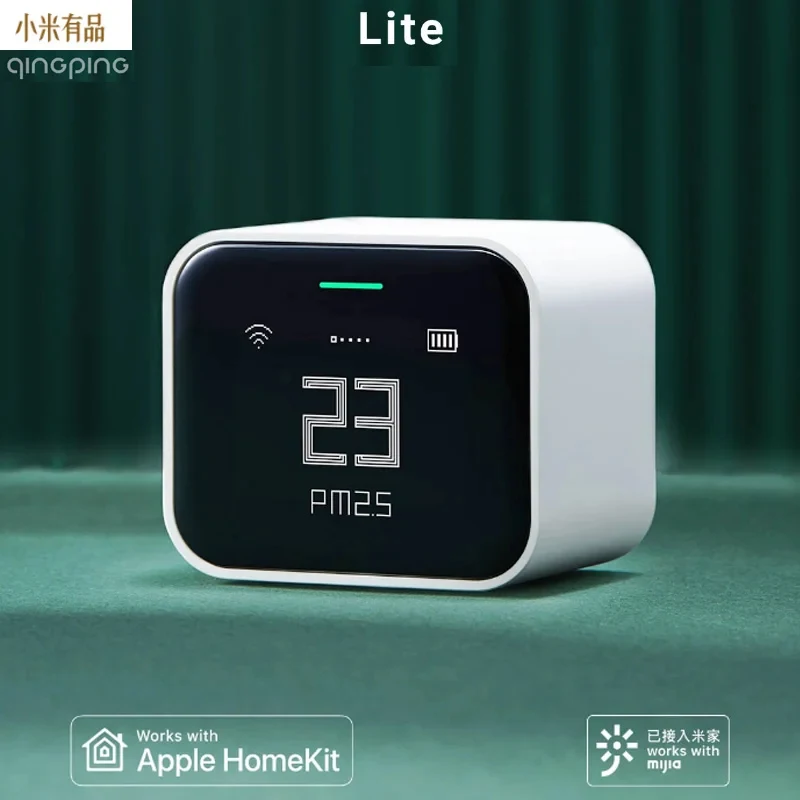 Newest Home Air Quality Monitor Lite, Indoor Thermometer Hygrometer, Detects PM2.5, Dust Particles & CO2 with Gas Sensor