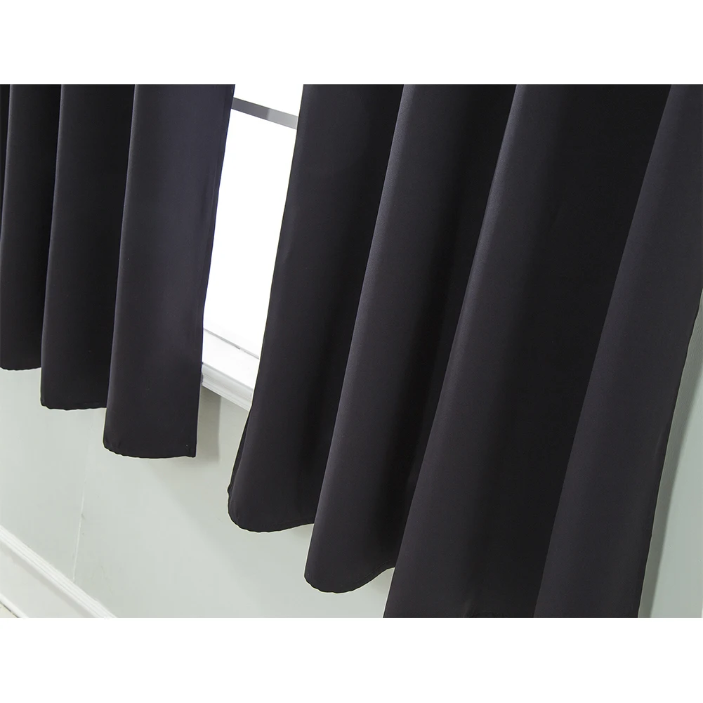 Kitchen Blackout Curtains Soft Heat Light Blocking Short Curtain Drapes For Living Room Bedroom