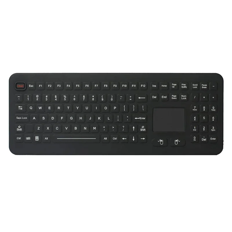Sealed Bio Keyboard with Touchpad Keyboard Function Keys