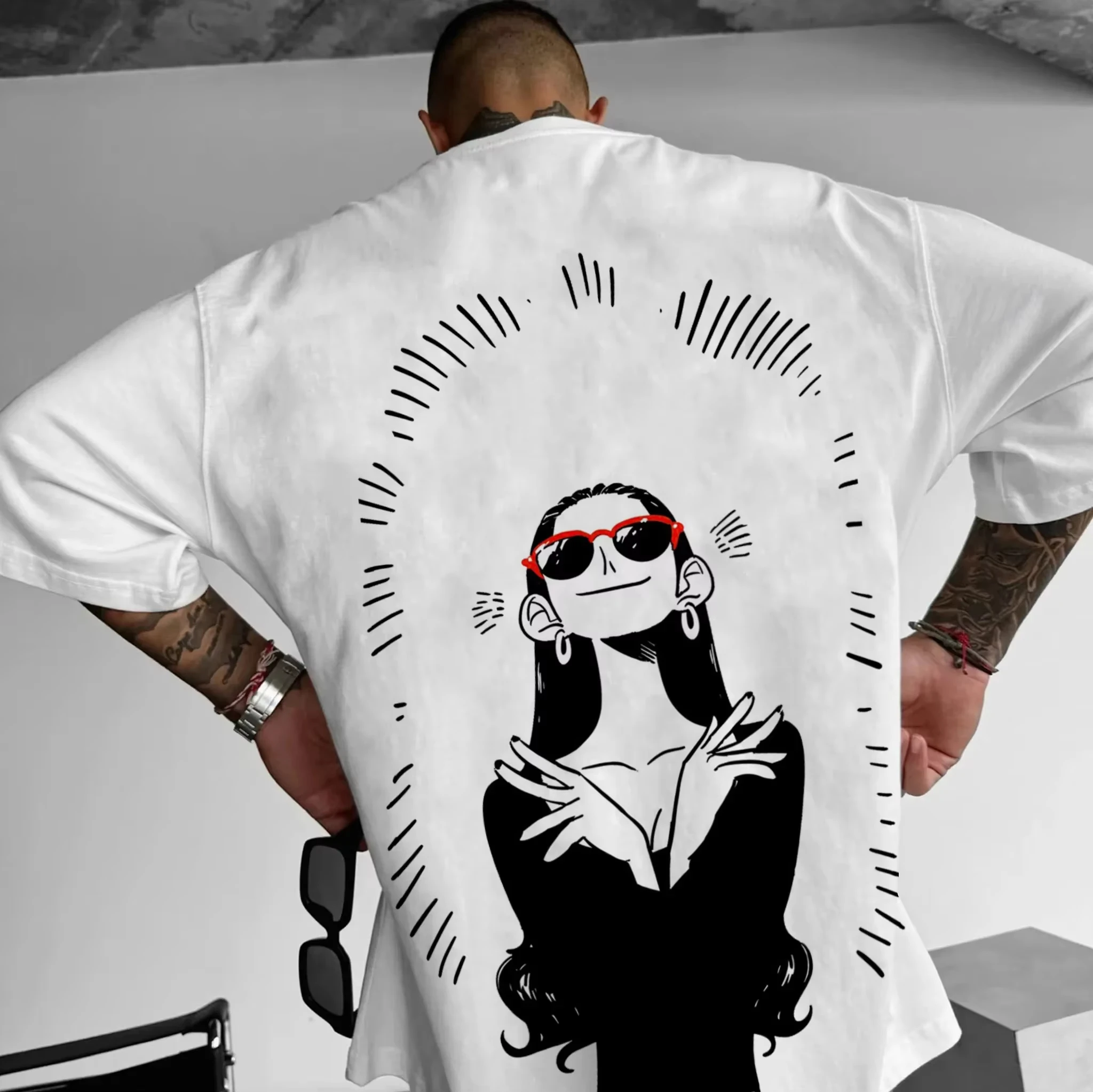 One Piece Anime Nico Robin Bedrucktes T-Shirt für Herren und Damen, Herren-Top, Sport-T-Shirt, Herren-T-Shirt, Sommer-T-Shirt 2026 Neu