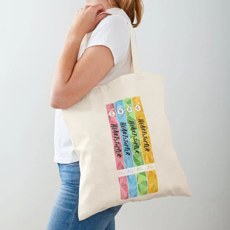 

Heartstopper by Alice Oseman Book Spines Tote Bag Woman shopper bag Women's tote bag luxury women Women's handbag