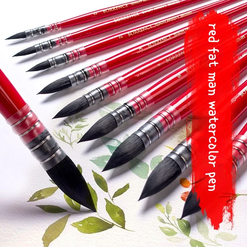 1Pcs High Quality Art Drawing Brush Paint Brushes Professional Watercolor Oil Acrylic Pen Handmade Squirrel Hair Artist Supplies