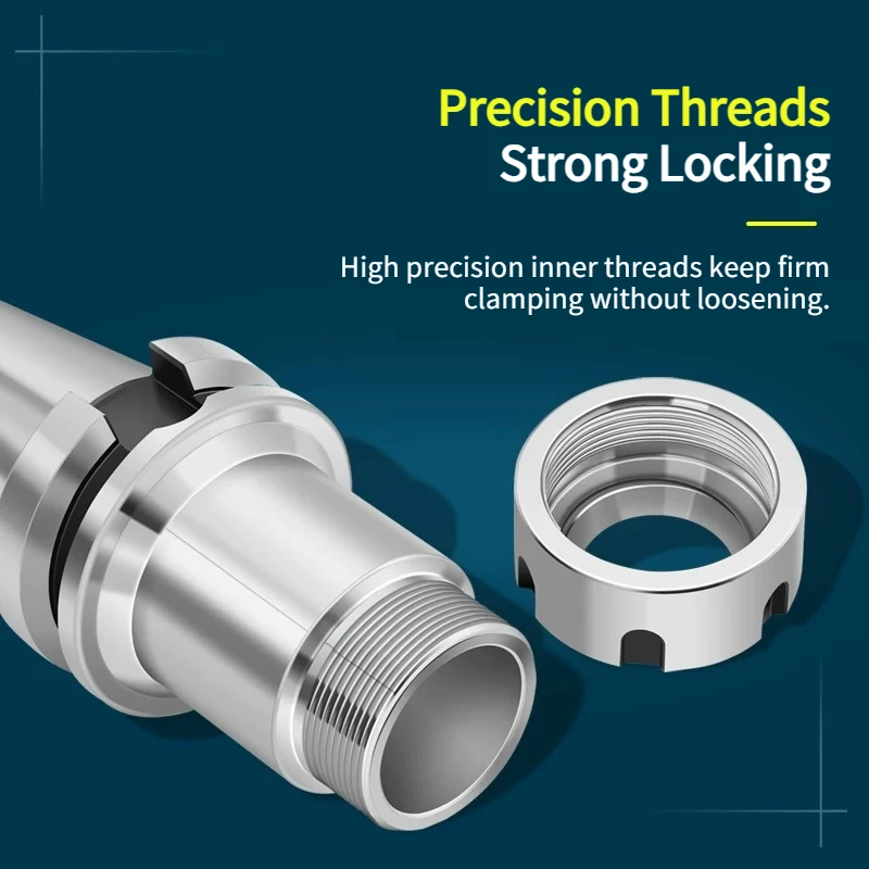 A M UM Type ER Collet Lock Nut, ER8 to ER50 Locking Nuts Compatible with ER Tool Holders and Extension Rods