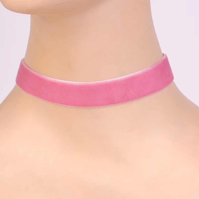 2CM Vintage Samt Halsketten für Frauen Mädchen Retro Einfache Kragen Schlüsselbein Halsketten Hochzeit Party Mode Schmuck Geschenk – Detail 3