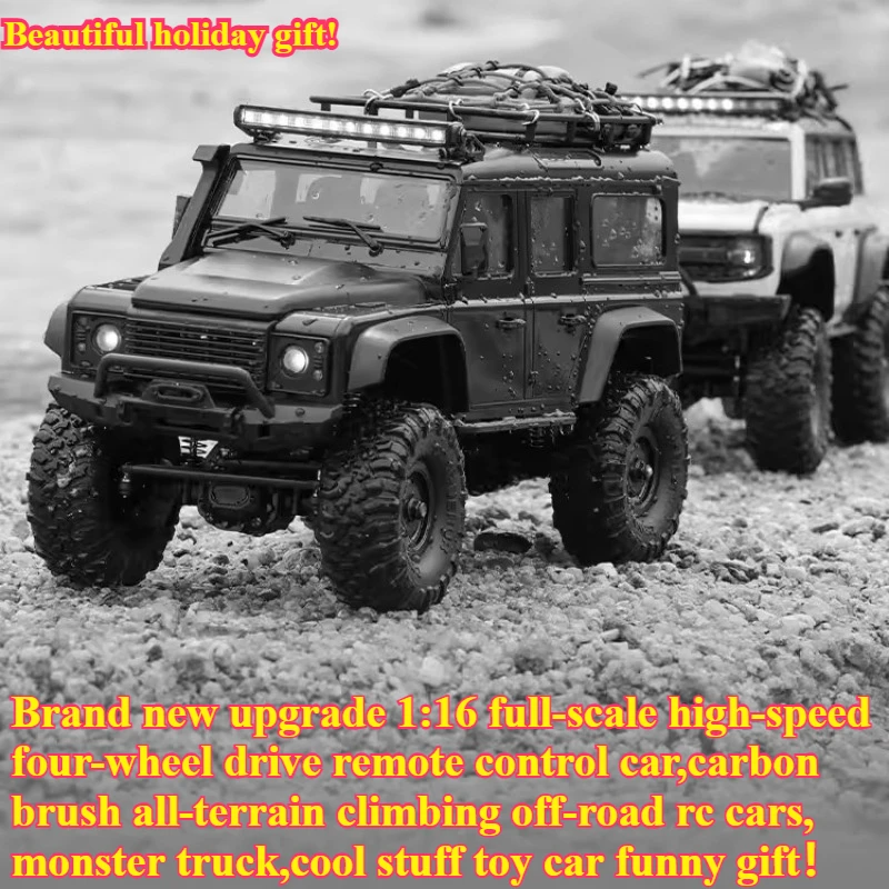 Cool Stuff Toy Car Funny Gift-Kawaii 1:16 Full-scale High-speed 4WD Rc Truck,Brush Off-road Rc Cars,Monster Truck,Toys for Kids