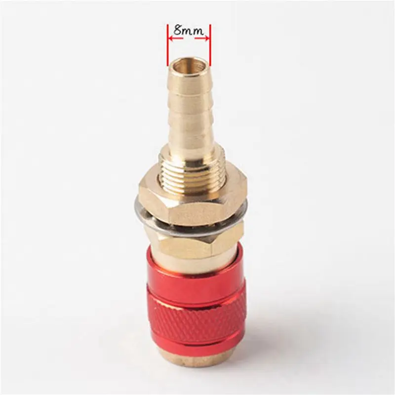 ABMI-6Pcs 6Mm Water Cooled Air Cooled Gas Water Adapter Quick Connector Fitting For MIG TIG Welding Torch Plug, Blue+Red,