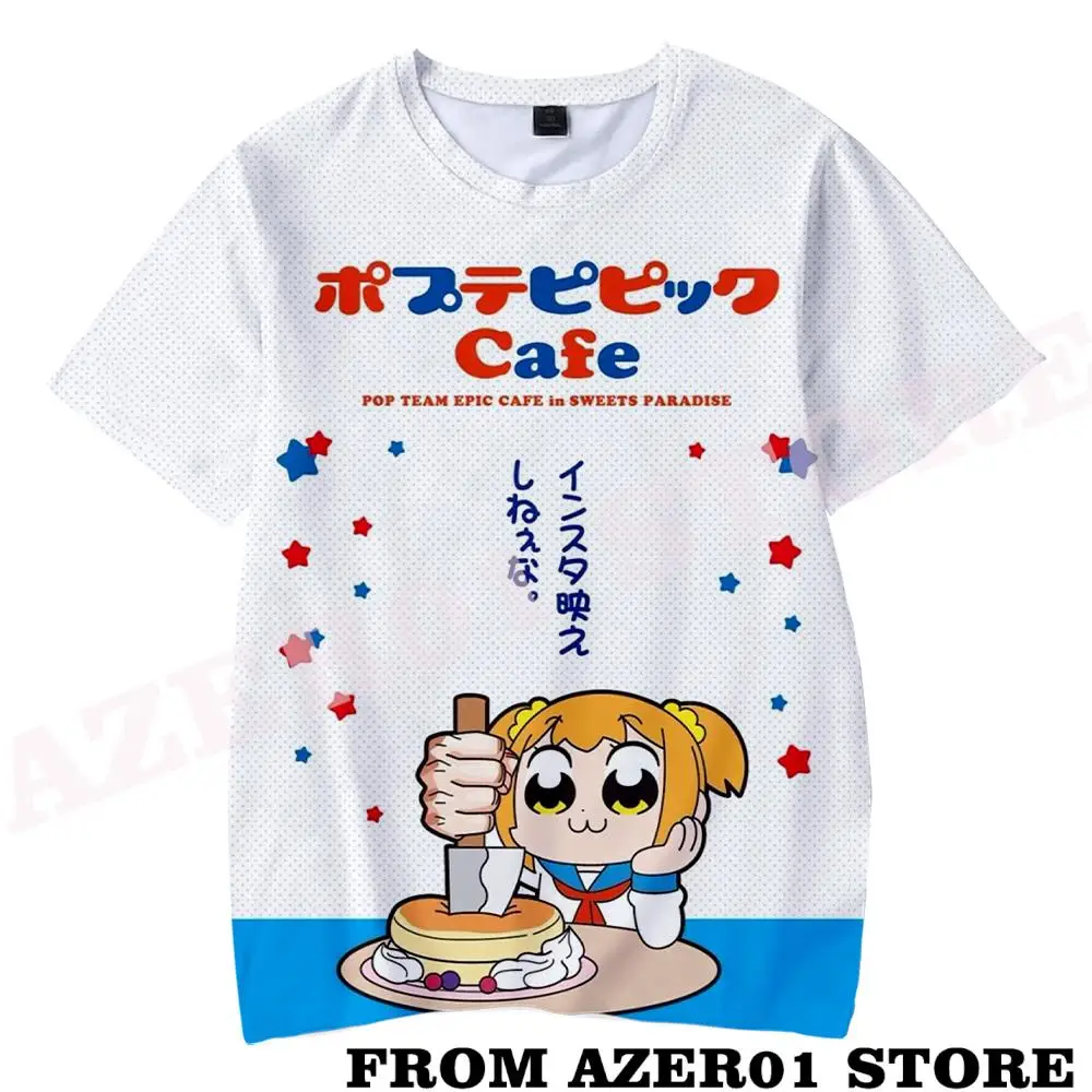 Pop Team Epic Merch Tee T-shirt Spring Summer Men/Women Street Clothes shirt Streetwear New Anime Tshirt