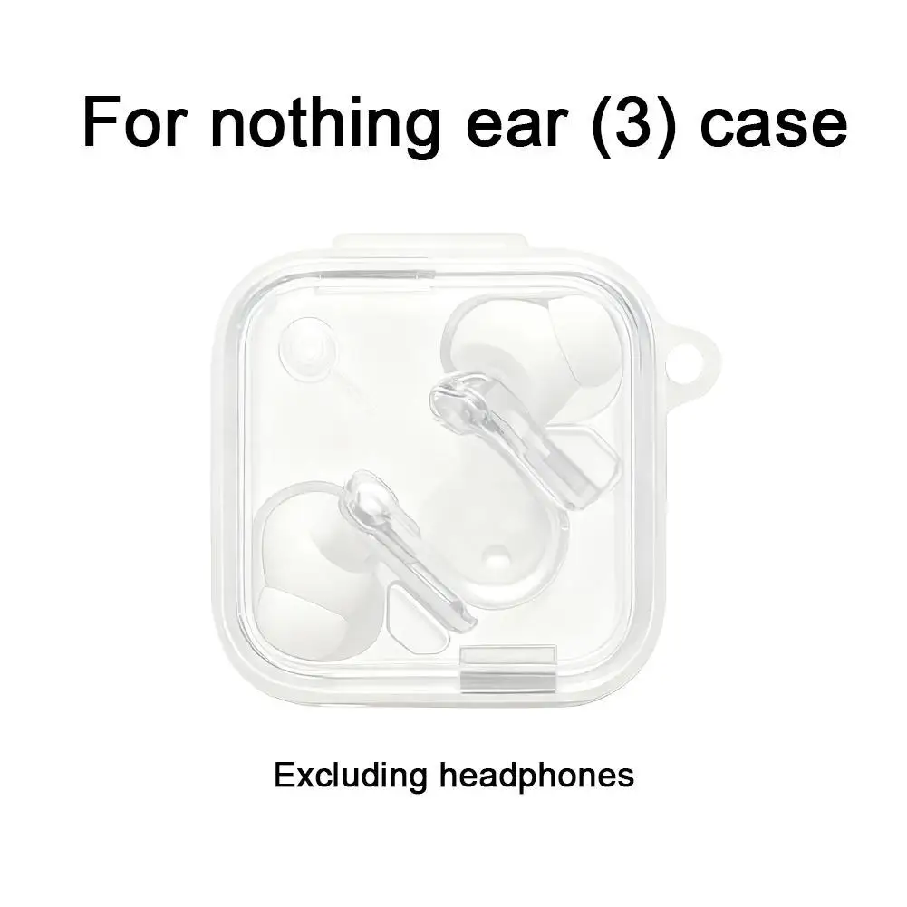 ﻿ For Nothing Ear 3 Accessories Protector Earphone Case Silicone Protective Case With Carabiner Wireless Earbuds Silicone Cover