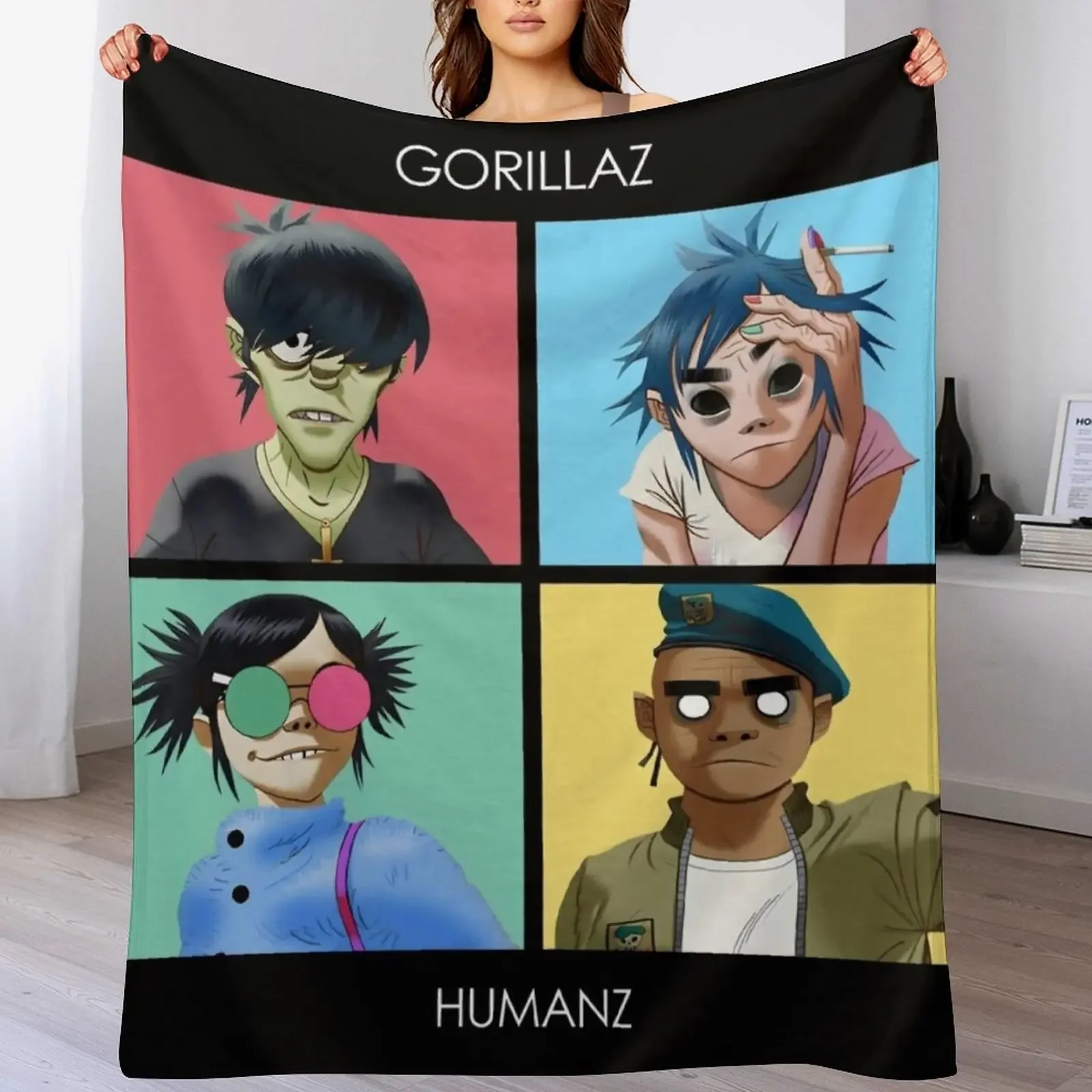 

3.Copy of the legend of my family gorillaz ,gorillaz gorillaz gorillaz Throw Blanket Moving Flannels Softest Blankets