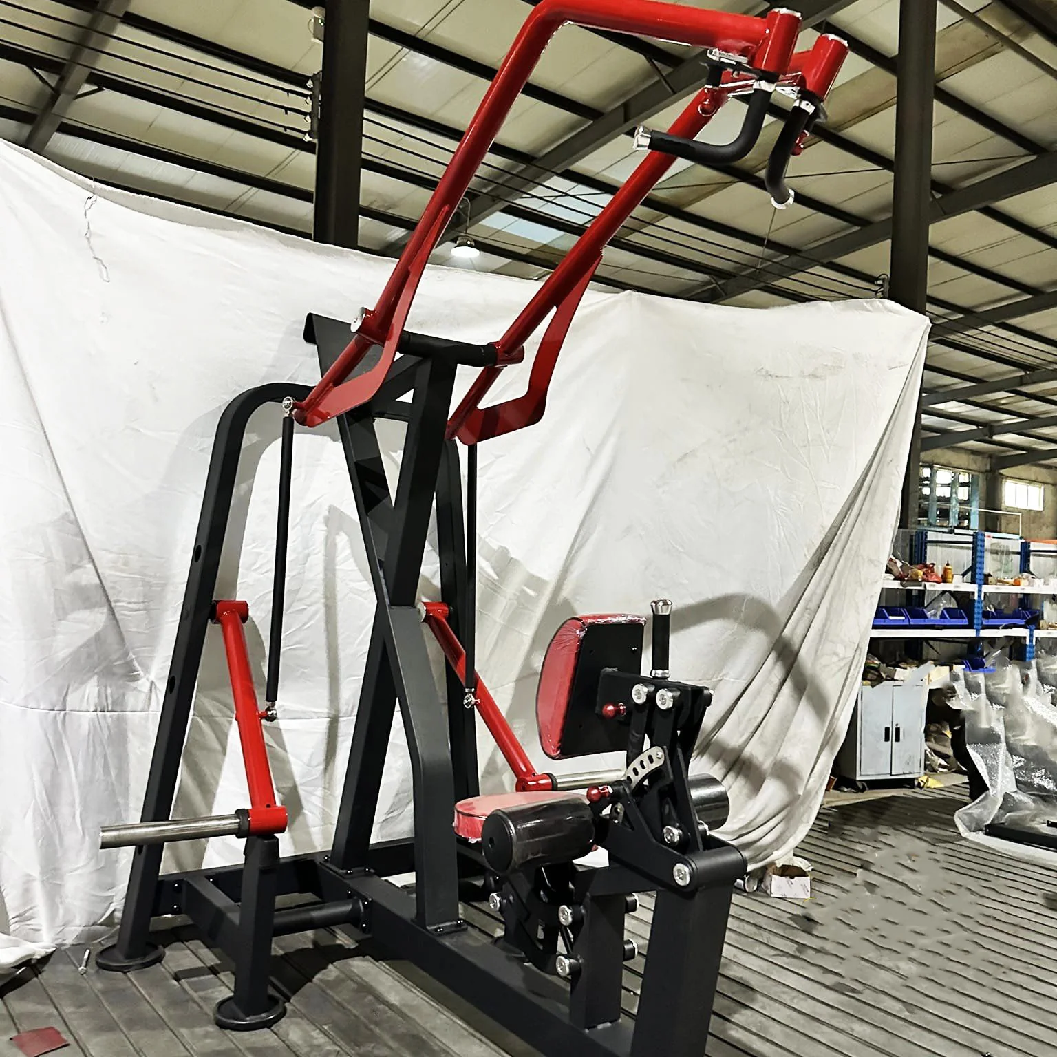 

Popular Commercial Fitness Strength Training Muscle Exercise Free Weight Seated Lat Pulldown Machine Plate Loaded Gym Equipment