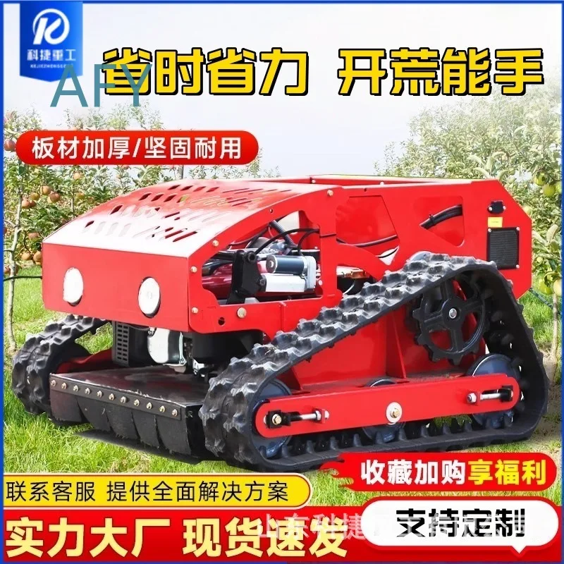 Remote Control Lawn Mower for All Terrain Tracked Agricultural Green Belt Weeding Orchard Weed Shredder for Farm Garden