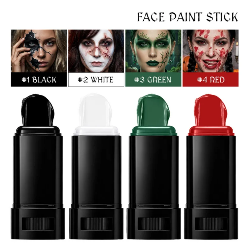 Vibrant Color Face Paint Stick High Pigment Waterproof Sweatproof Long Lasting For Face Lip Eye Body Halloween Cosplay Makeup