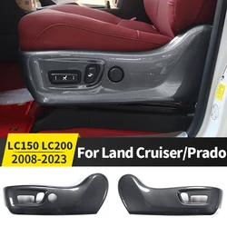 For Toyota Land Cruiser Prado 150 200 2008-2023 2022 Seat Adjustment Panel Cover LC150 LC200 Interior Protection Accessories