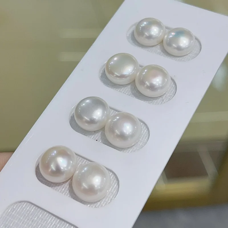 

SGARIT 10-11mm Bread Shape Beads Natural Freshwater Pearl Earrings Women's Fashionable Design 18K Gold Jewelry Accessories