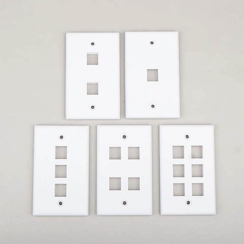 Wall Plate USA Faceplate, Low Profile Ethernet WallPlate Single Gang FacePlates For Keystone Coupler - 1PCS