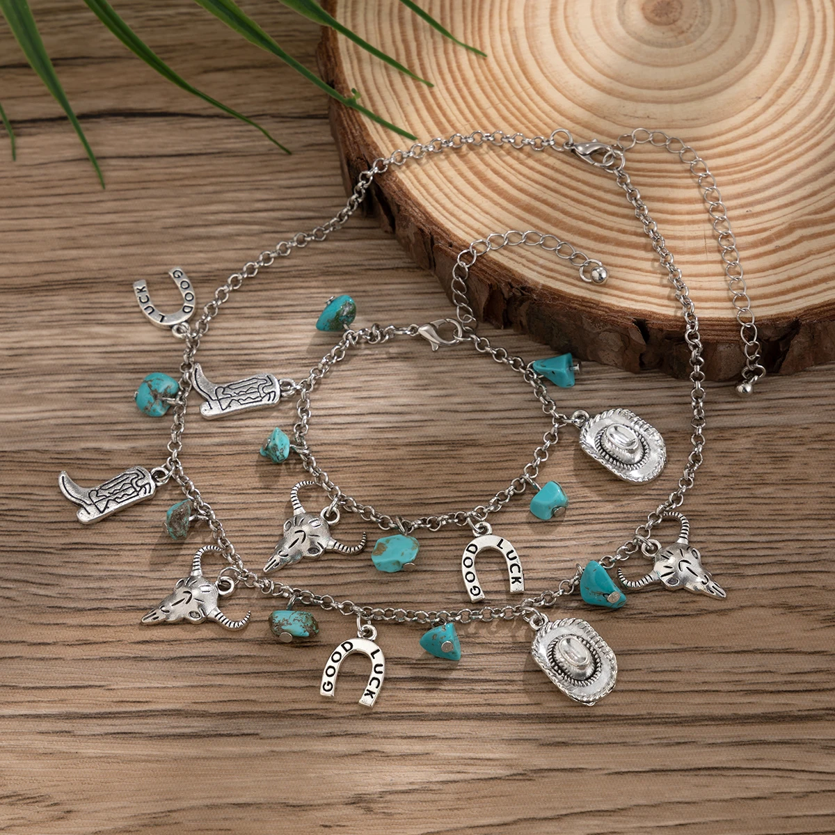 Ingemark Vintage Silver Color Love Heart Pendant Choker Necklace for Women Goth Animal Stone Chain Aesthetic Party Jewelry Set