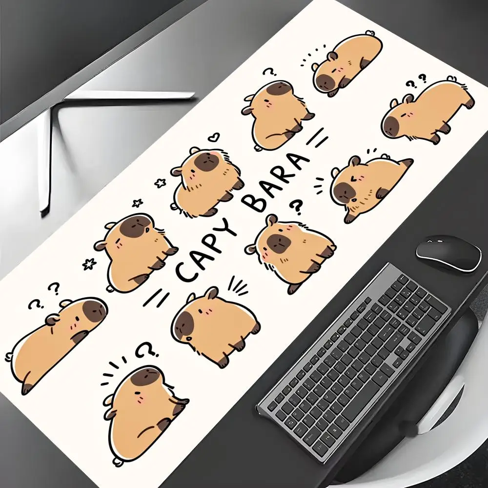 

Cute cartoon capybara Mouse Pad Large Computer Office Game Table Mats Rubber Anti-slip XXL Mouse Mat HDP Long Desk Pads