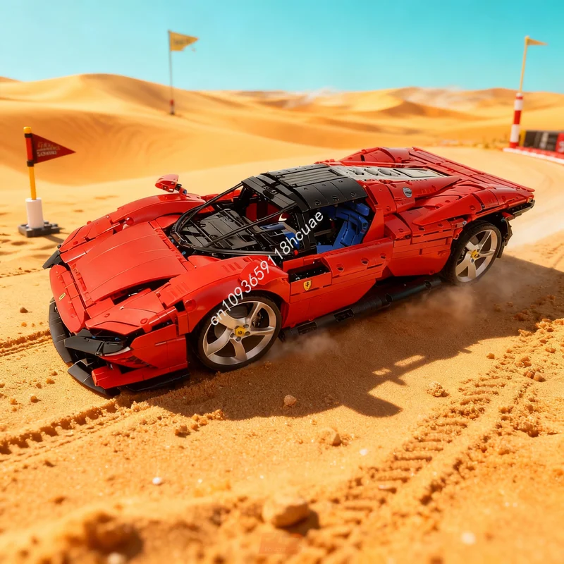 

4080 деталей MOC Technical Ferrari Daytona RC MOD с моторами Power Function, конструктор, архитектурная модель, игрушка, рождественский подарок, развивающая игрушка