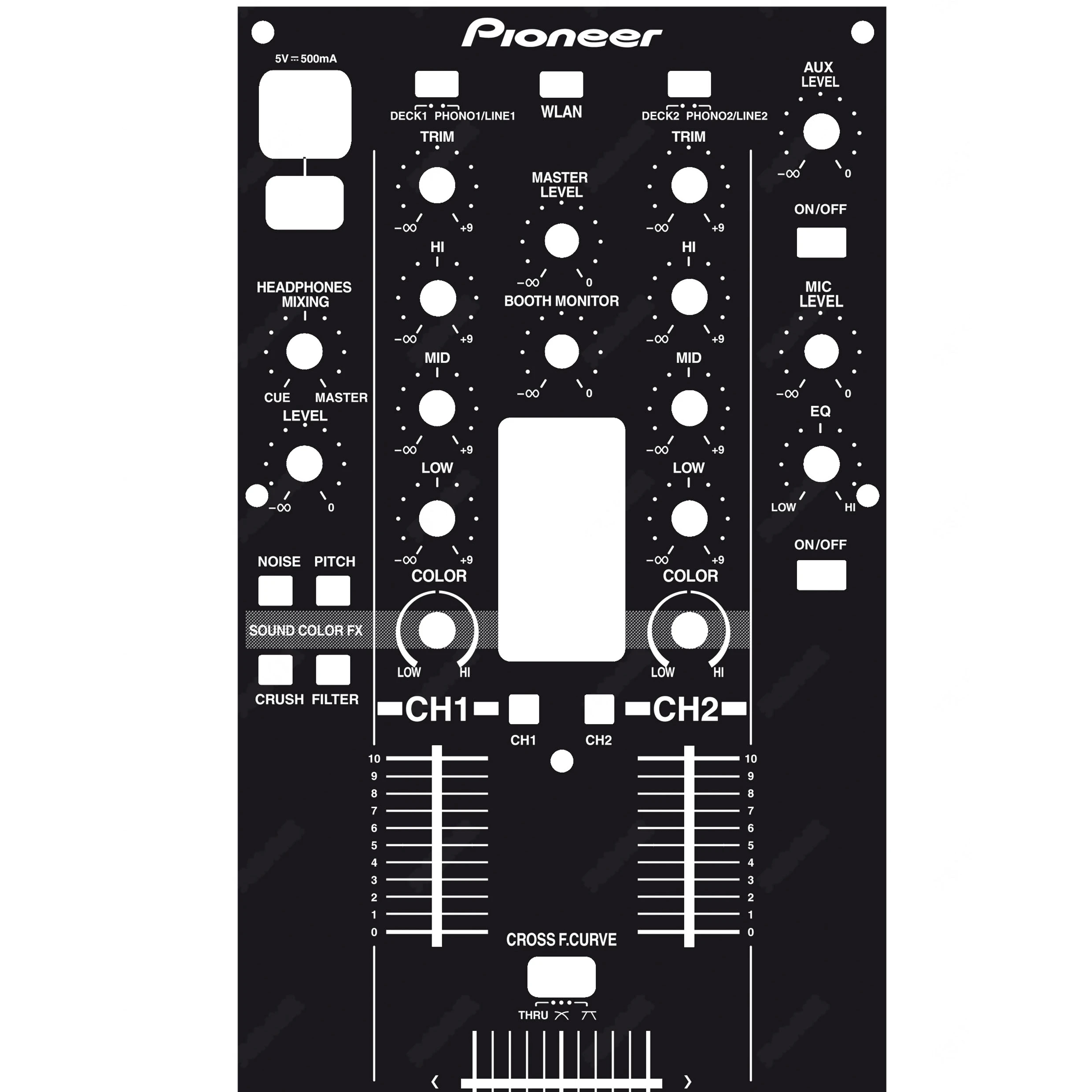 XDJ-R1 Skin DJ Controller Panel Mask Colorful Film, Customizable