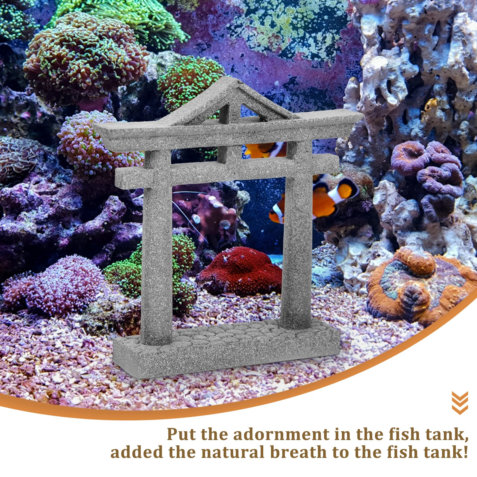 

Stone Torii Gate Sculpture For Aquarium Fish Tank Decor Zen Style Craft Garden Landscape Sand Table Diy Ornament Micro Landscape