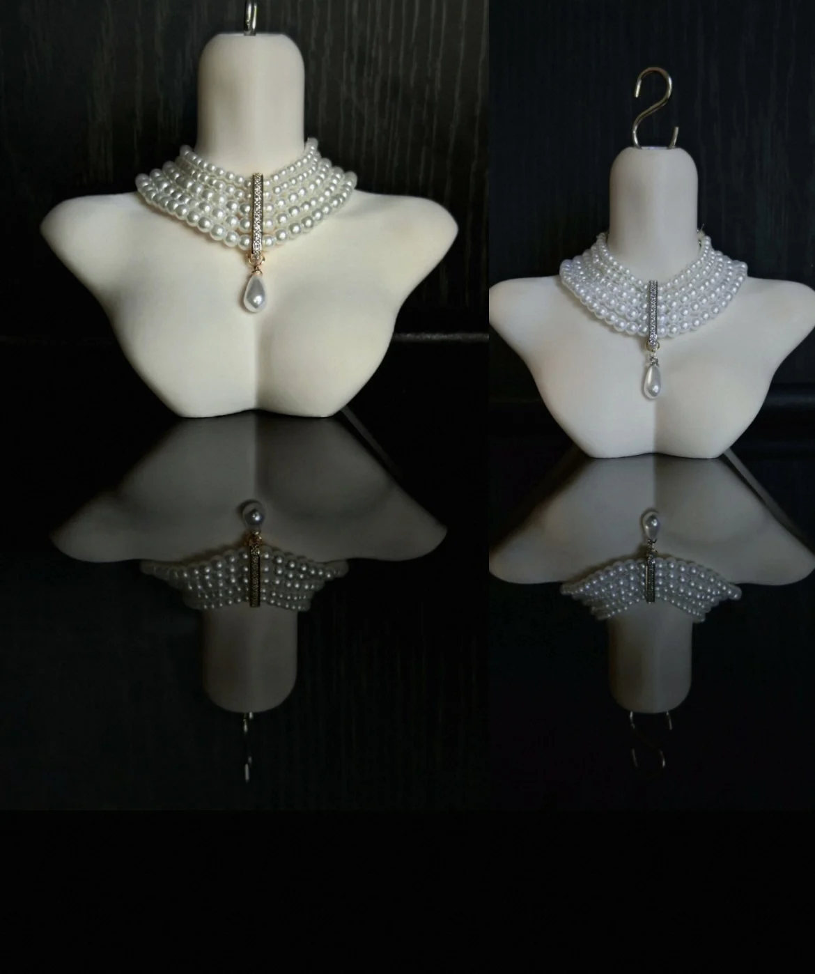 necklace-for-doll-1-3-1-4-bjd-doll-necklace-white-and beige-white-color-imitation-pearl-necklace-unlce- accessories-free-shippi