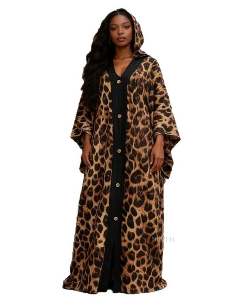 

Африканская женская одежда 2026 Дубай, новое длинное платье с принтом, модное платье с длинными рукавами + платок