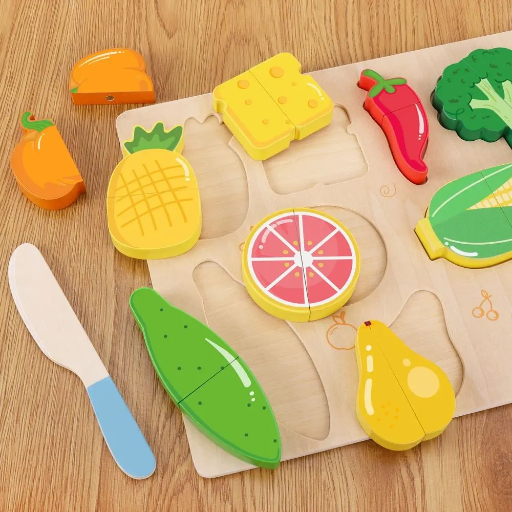 

Fruit Cartoon Animal Jigsaw Ice Cream Hamburg 3d Wooden Puzzle Colorful Educational Toys Baby Wooden Toys Family Playing