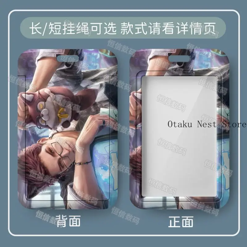 Anime Love and Deepspace Valko Credit Card Holder Bus Card Cover Case Cartoon Charm Pendant Keychain Student Gift Cosplay view 5