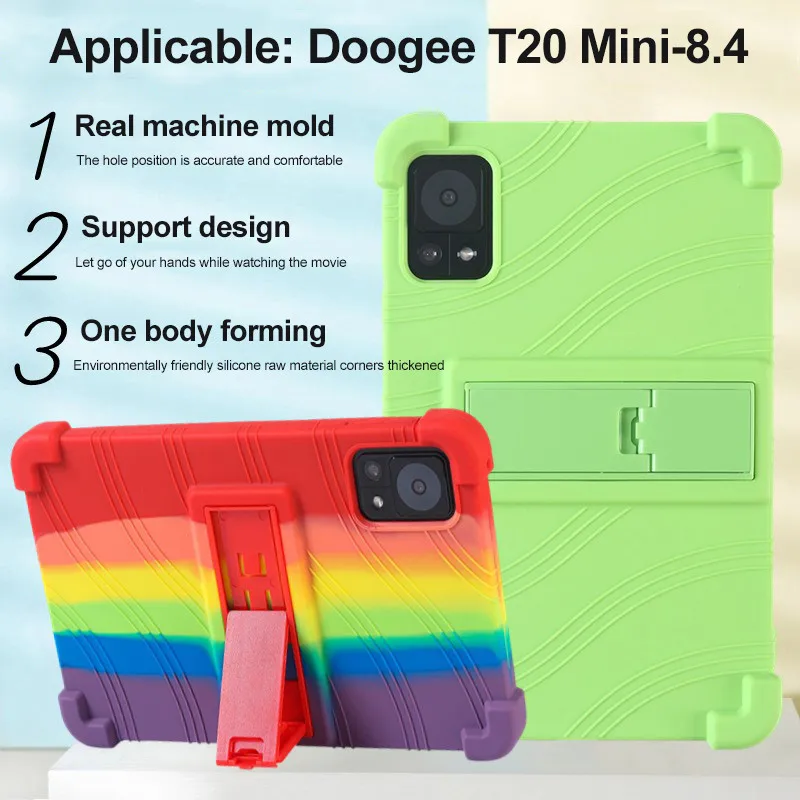 

Мягкий Силиконовый Чехол Для Doogee T20 Mini 8,4 дюйма, T20 Mini Pro 8,4, Детская безопасность, регулируемая подставка, фотосессия