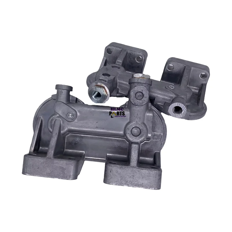 Construction Machinery Parts Excavator Fuel Filter Head Base for R215-7 Engine Oil Filter Housing Cabin Oil Filter Base