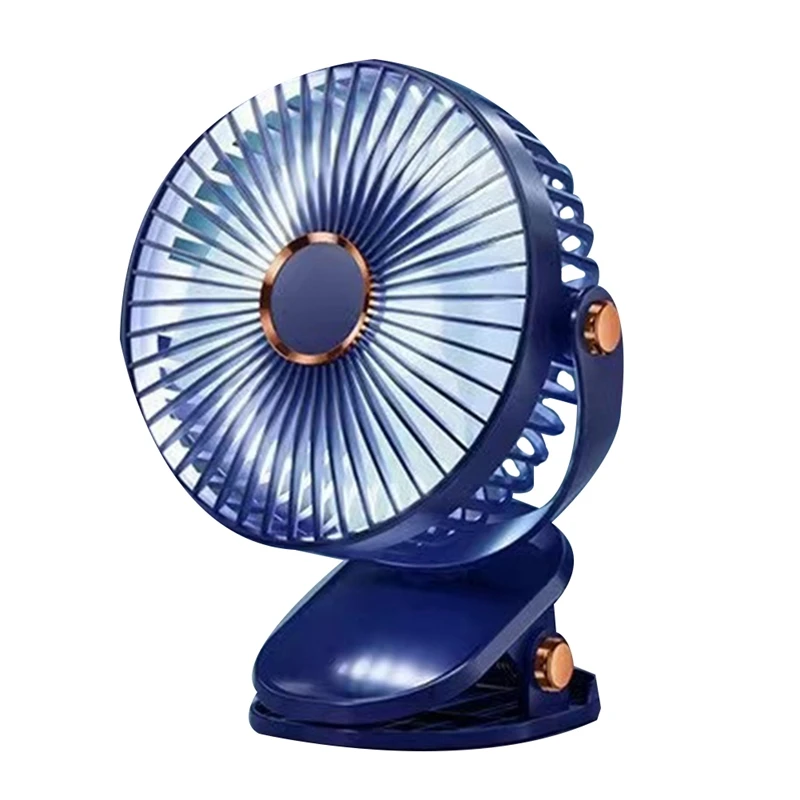 6 Inches Clip Fan 1200Mah USB Rechargeable Strong Wind Power Mini Silent Convenient Desktop Office Fan Easy To Use