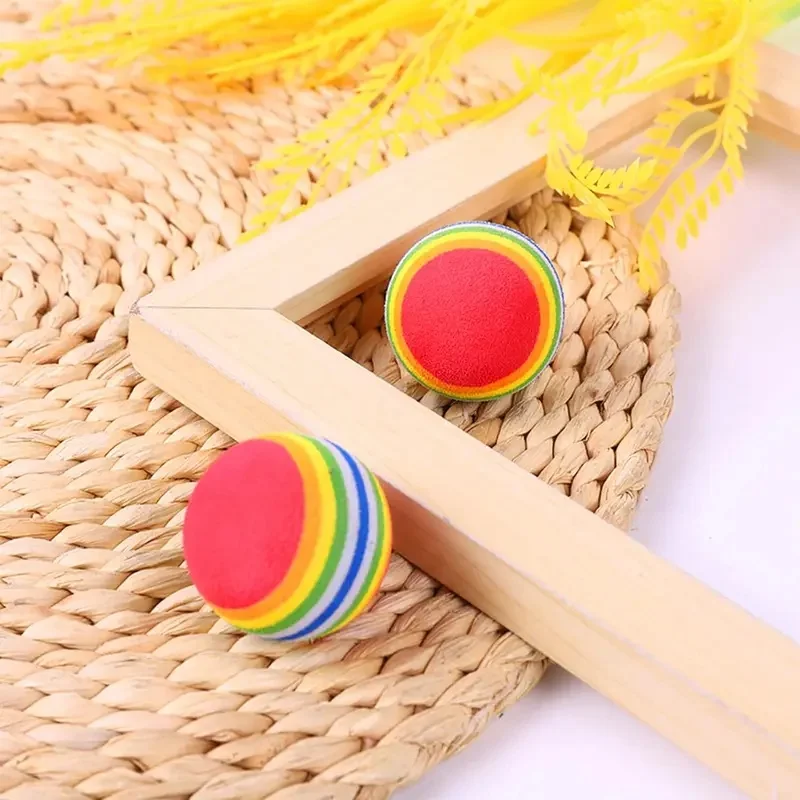 5/10/15/20Pcs Pet Rainbow Toy Ball, Cat Solid Elastic Ball, Pet Supplies, Kitten And Puppy Ball, Toy Cat Teasing Ball