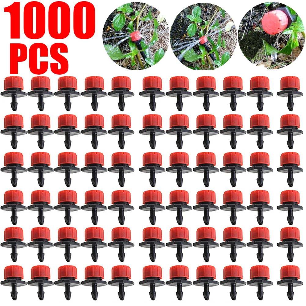 1000-100PCS Irrigation Drippers Sprinklers Adjustable Water Dropper Head Sprinkler Flow Head Garden Watering Irrigation System