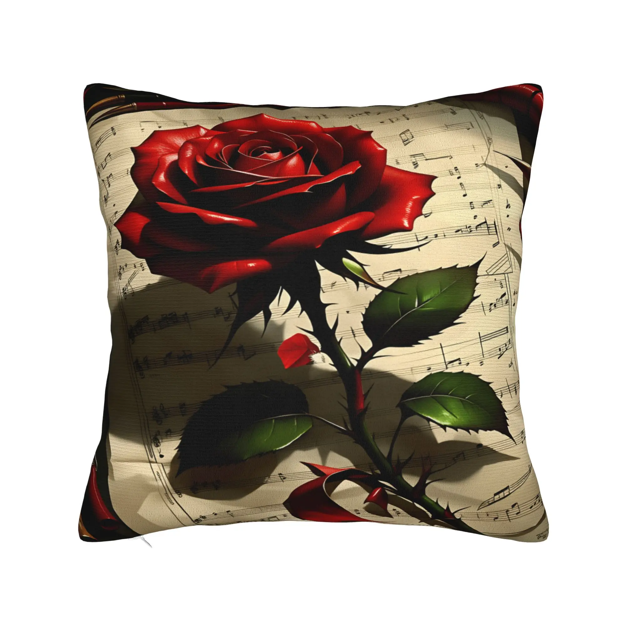 Valentine's Day Romantic Red Rose Pillow Case  Novelty Pillow Cover Design Pillowcases For Chair Sofa Home Decor