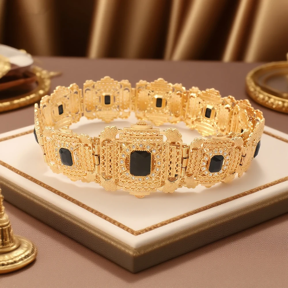 حزام قفطان مغربي مطلي بالذهب حزام خصر نسائي تركي لفستان الزفاف العربي في الشرق الأوسط على الطراز الطيني