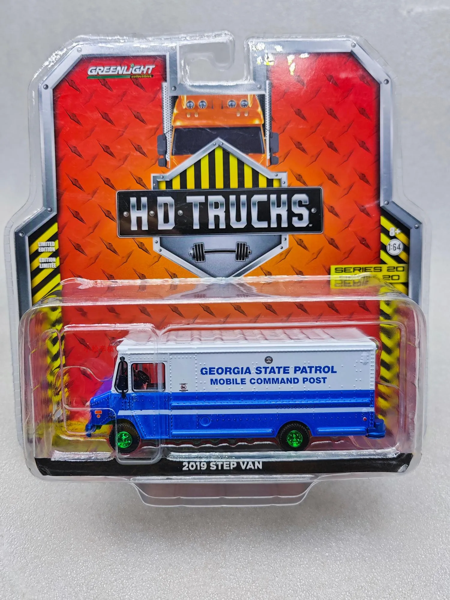 

GreenLight 1:64 2019 Step Van - Georgia State George Patrol Command Vehicle Green Machine Alloy Car Model Market Ornament Collec