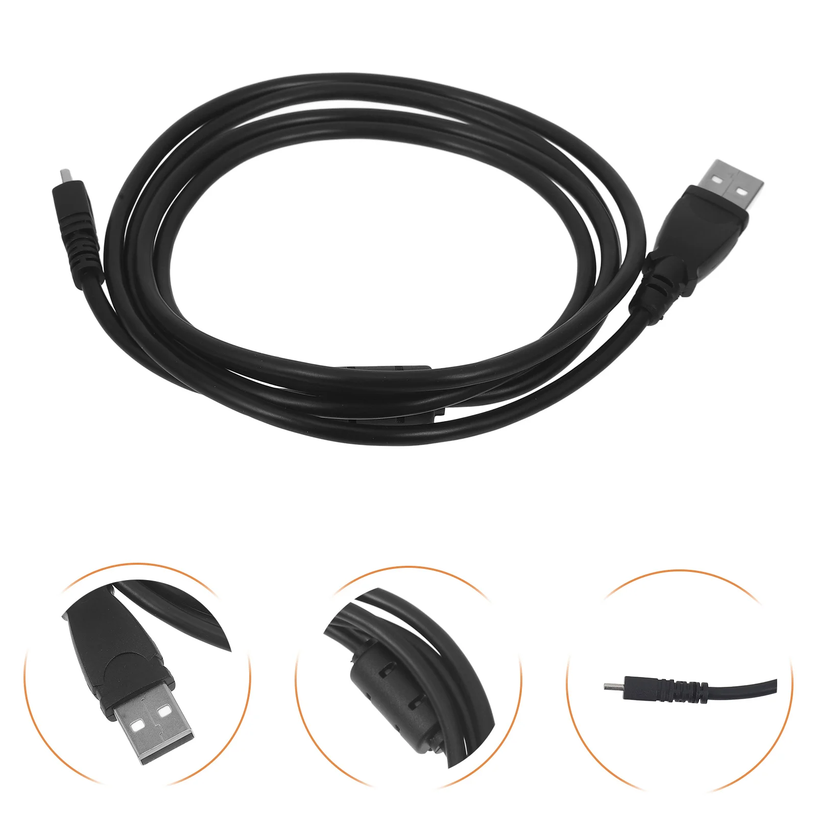 

2Pcs Mini USB Charging Cable Data Sync Cord Phone Supply Practical Use Stylish Color Multi Device Compatibility