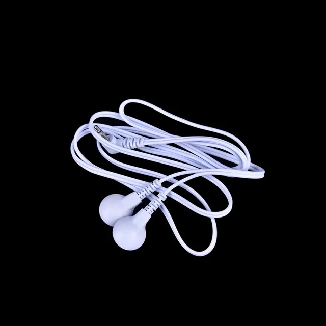 Nowy 2.5mm wtyczka elektrody przewody przyłączeniowe kable połączeniowe z 2 przyciskami do cyfrowego masażu urządzenie do przezskórnej stymulacji nerwów TENS gorąca sprzedaż