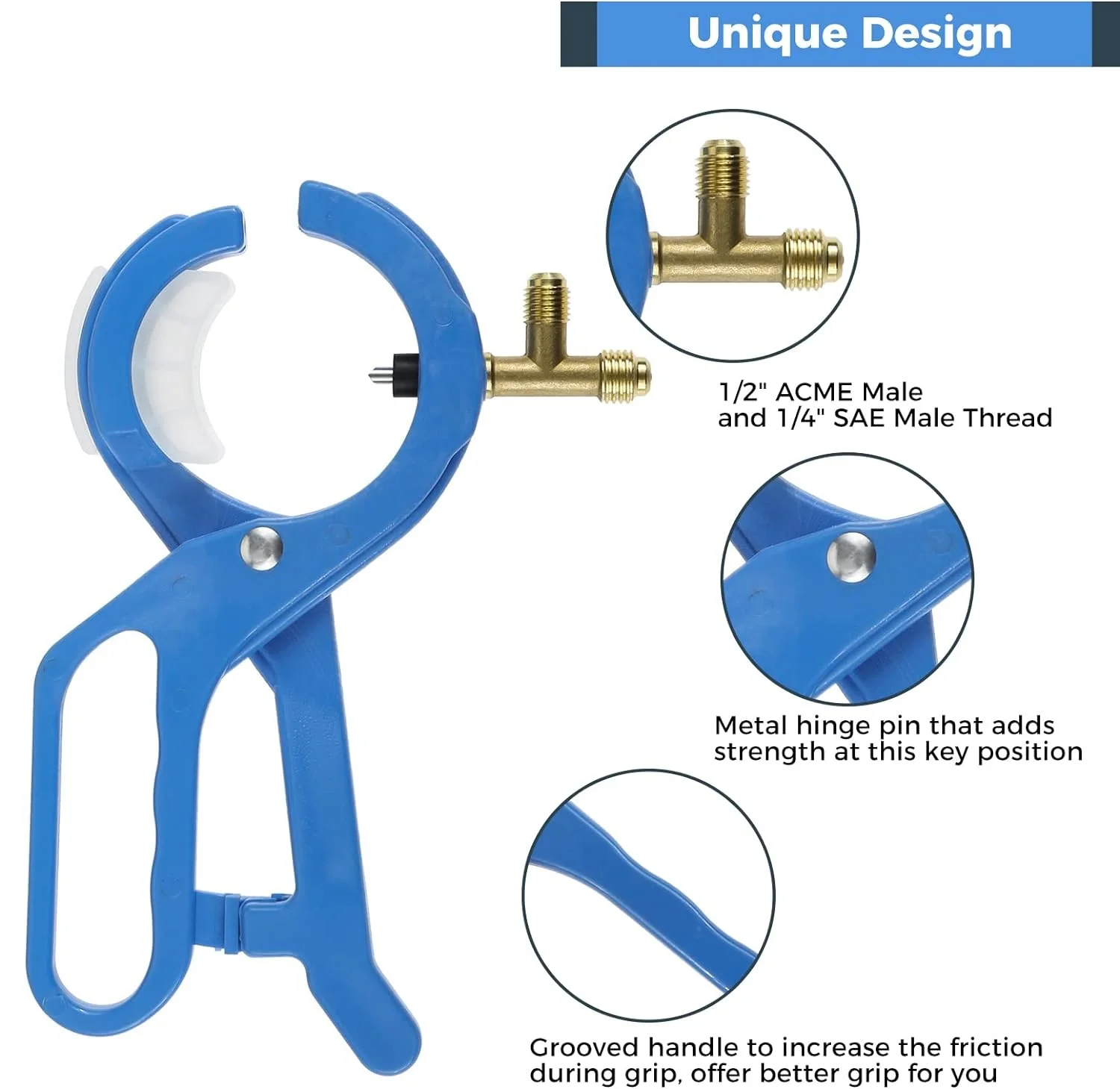1 pz 3-in-1 montaggio laterale può toccare la valvola per R134a(2 7/8 ") R12(2-1/2") sistema collettore 1/2 "1/4" ACME filettatura maschio auto AC refrigerante
