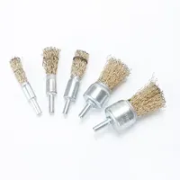 2pcs Brass Wire Wheel Brush 10/12/16/20/25/30mm Copper Polishing Cleaning Grinding Head Rotary Tool For Drill Metal Rust Removal