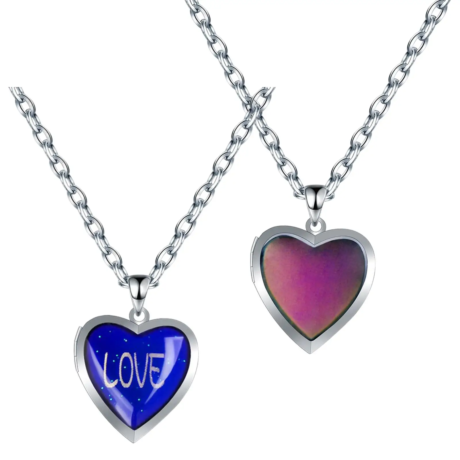 Mood Necklace Temperature Sensing Statement for Valentines Day Girls Her