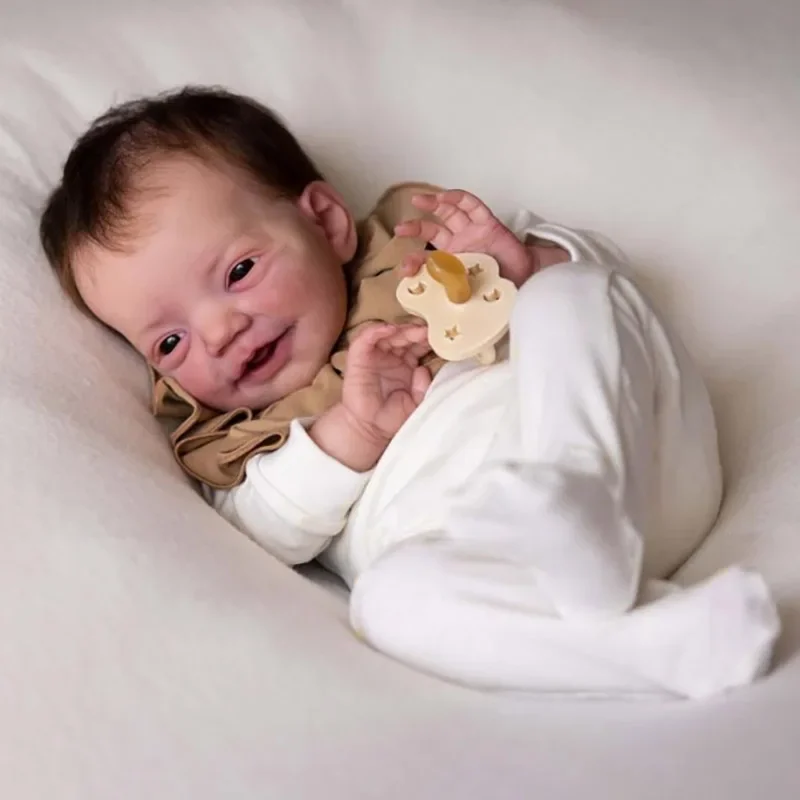 19inch Newborn Soft Body Baby Charlie Doll Already Painted Finished Reborn Baby Doll 3D Painting with Visible Veins