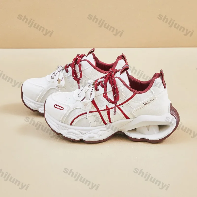 

2026 Spring New Arrivals Chunky Sneakers Non Slip Hard Wearing Casual Sport Shoes Comfortable Breathable Women's Vulcanize Shoes