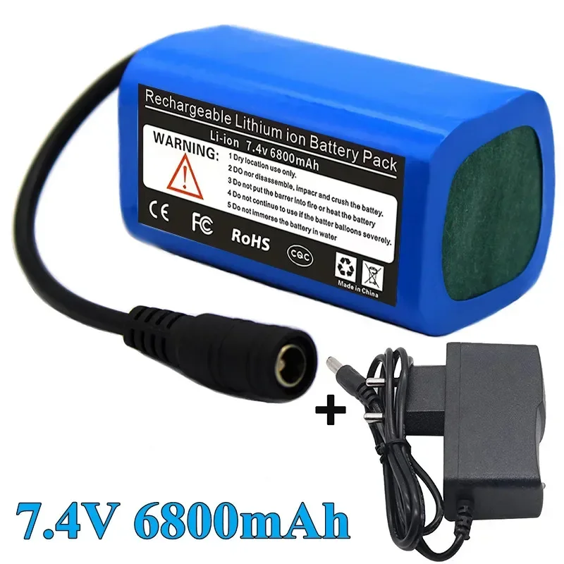 Batterie Lipo pour détecteur de poisson à distance, accessoires de bateau d'appât de pêche, jouet RC, 2011 V, 7.4 mAh, T188, T888, 6800-5