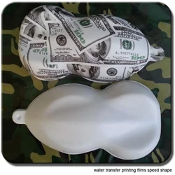 TSAUTOP Black/White  Hydrographic Films Water Transfer Printing Plastic mold ABS Speed Car Shape
