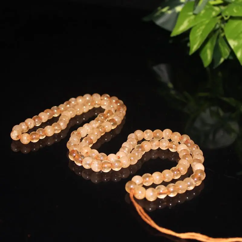 Bead Buddhist Necklace, Antique , Old White 8Mm Round Beads, Accessories And Components