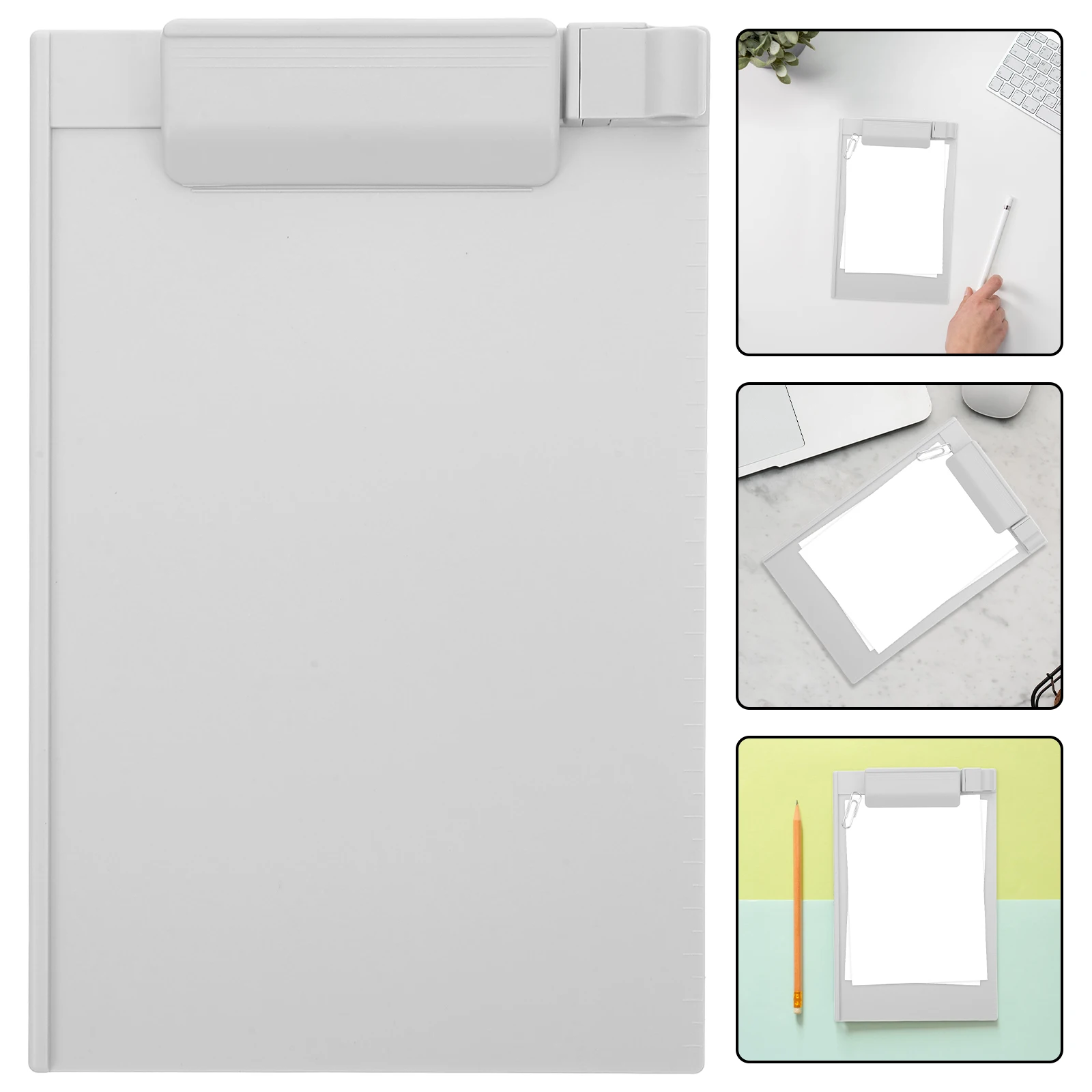 حامل ورق مقوى بمشبك من البلاستيك مقاس A5 خفيف الوزن للكتابة في المكتب والمدرسة والسفر #6