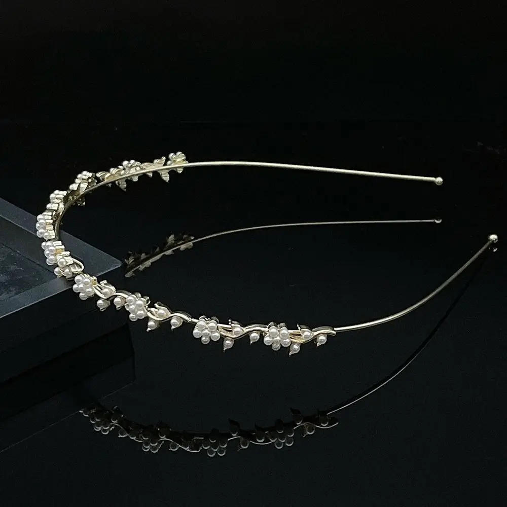 Unique Crystal Headwear Rhinestone Headband Pearls Hairband Women Bridal Wedding Hair Hoop Tiara Crown Headband Hair Accessories