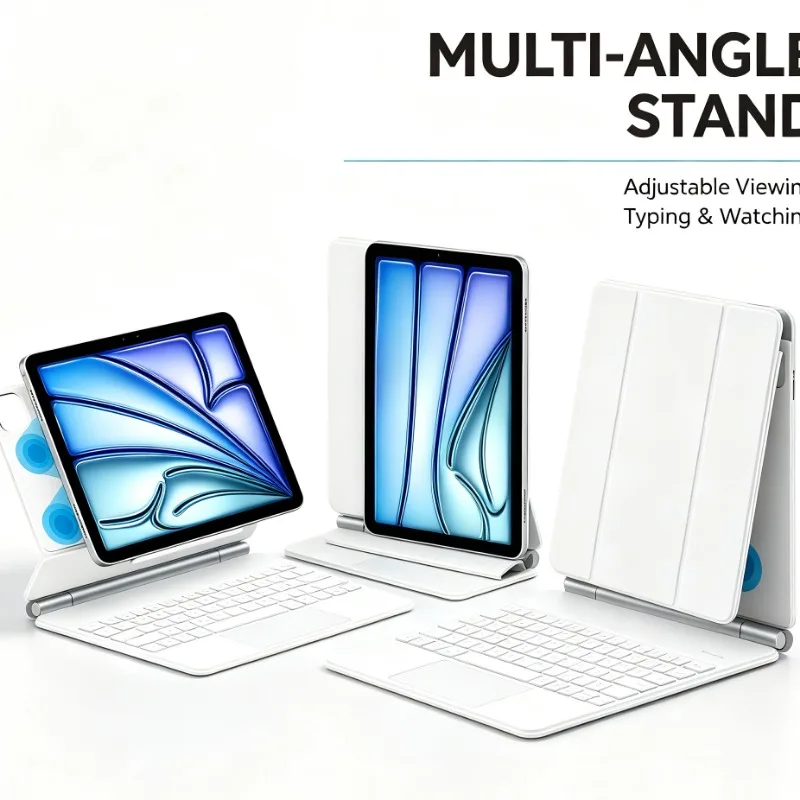 Backlit Keys Touchpad Wireless Keyboard Cover for iPad 10 10th iPad Air 4 5 6 Air 11 13 M4 2026 iPad Pro 11 12.9 13'' M4 M5