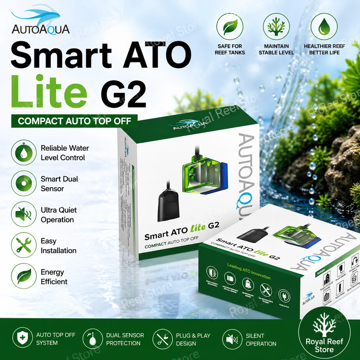 Marine Aquarium Auto Top Up - نظام AUTOAQUA الذكي ATO Lite G2